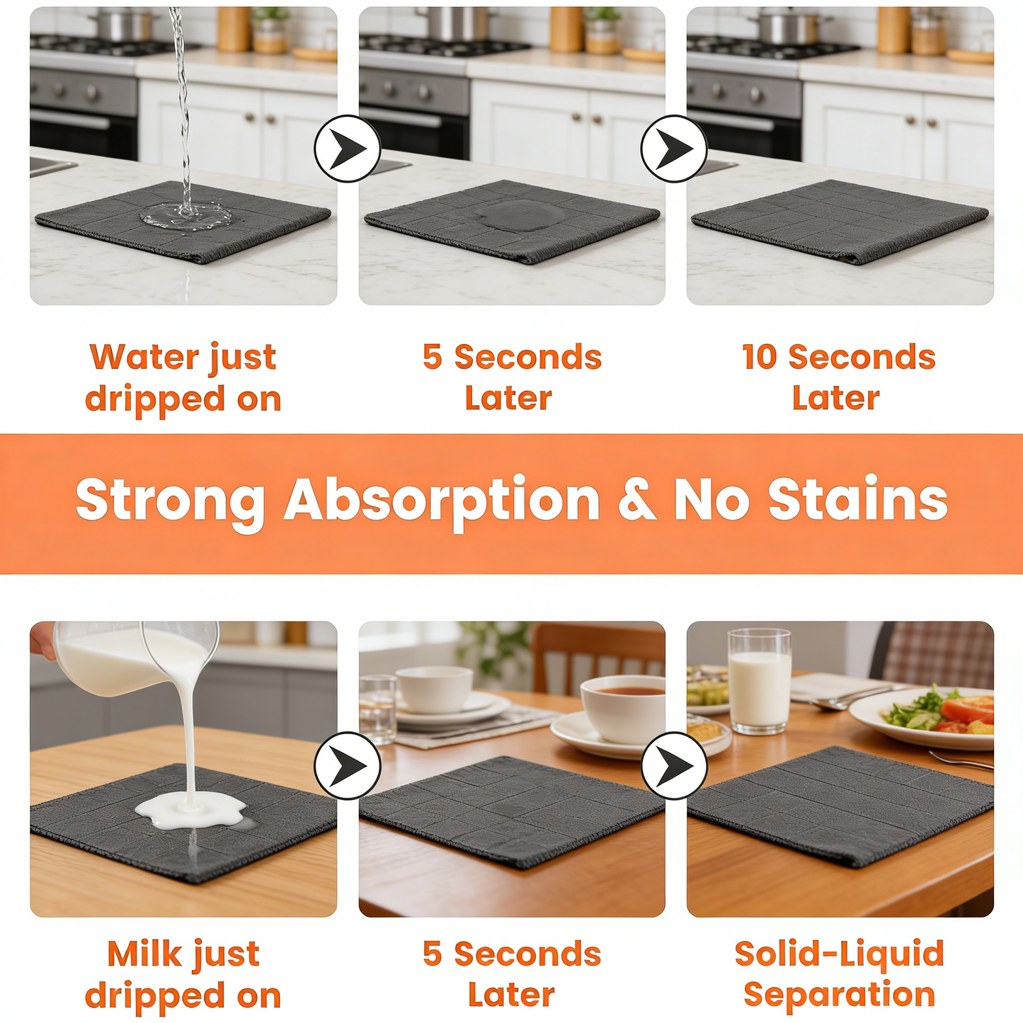 Pet Placemat for Dogs & Cats, Quick-Dry & Easy Clean, Waterproof Back Prevents Leaks