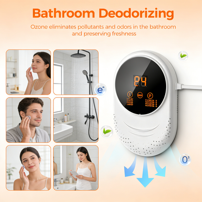 Plug-in Ozone Air Purifier, Effectively Eliminates Litter Box/Kitchen/Shoe Odors for a Fresher Home