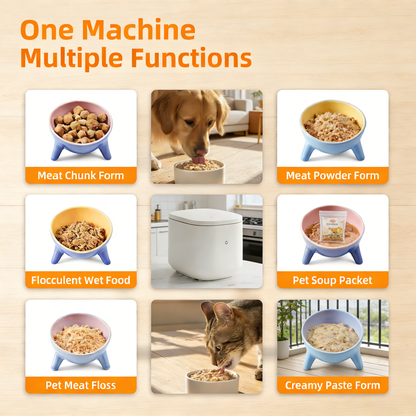 Pet Food Maker, All-in-One Chopping, Slow-Cooking & Mixing, Quiet & Easy Clean