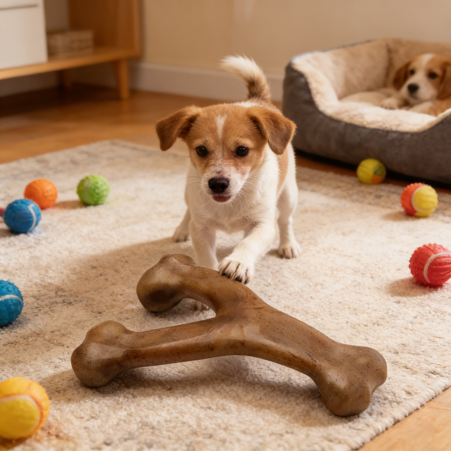 Durable Dog Chew Toy, Bacon Flavor, Made in USA