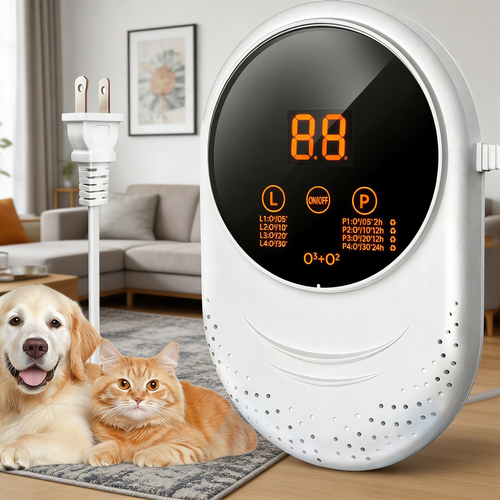 Plug-in Ozone Air Purifier, Effectively Eliminates Litter Box/Kitchen/Shoe Odors for a Fresher Home