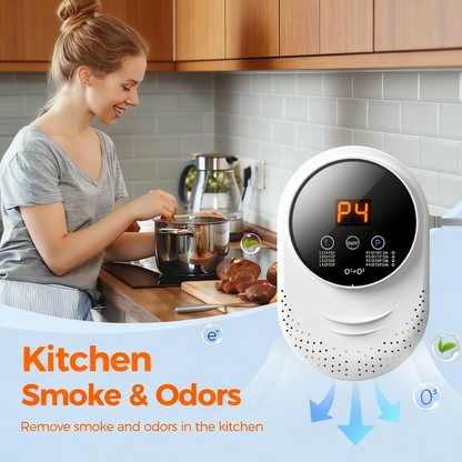 Plug-in Ozone Air Purifier, Effectively Eliminates Litter Box/Kitchen/Shoe Odors for a Fresher Home
